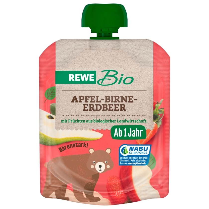 REWE Bio Apfel Birne Erdbeere 90g